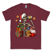 Burgundy christmas skeleton coffee Classic Tee - Jasminsmagicworld