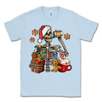 Dusty Blue christmas skeleton coffee Classic Tee - Jasminsmagicworld