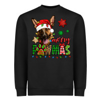Black merry pawmas christmas german shepherd Heavyweight Sweatshirt - Jasminsmagicworld
