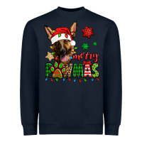 Navy merry pawmas christmas german shepherd Heavyweight Sweatshirt - Jasminsmagicworld