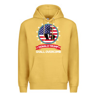 Antique Gold DONALD TRUMP 2016 WE SHALL OVERCOMB Premium Hoodie - Bettercallsaul