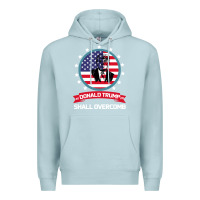 Blue Mist DONALD TRUMP 2016 WE SHALL OVERCOMB Premium Hoodie - Bettercallsaul