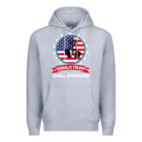 Heather Grey DONALD TRUMP 2016 WE SHALL OVERCOMB Premium Hoodie - Bettercallsaul