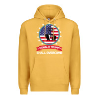 Mustard DONALD TRUMP 2016 WE SHALL OVERCOMB Premium Hoodie - Bettercallsaul