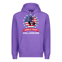 Purple DONALD TRUMP 2016 WE SHALL OVERCOMB Premium Hoodie - Bettercallsaul