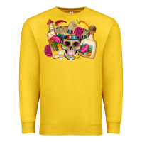 Lemon mexican skull sombrero tequila bottle paper roses Premium Sweatshirt - Artiststas