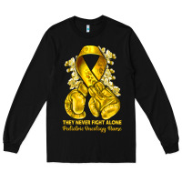 Black they never fight alone yellow ribbon with boxing g Long Sleeve Tee - NancyCooperArtShop
