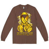 Chestnut they never fight alone yellow ribbon with boxing g Long Sleeve Tee - NancyCooperArtShop