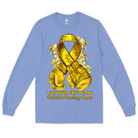 Colony Blue they never fight alone yellow ribbon with boxing g Long Sleeve Tee - NancyCooperArtShop