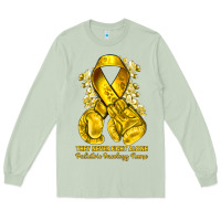 Matcha they never fight alone yellow ribbon with boxing g Long Sleeve Tee - NancyCooperArtShop