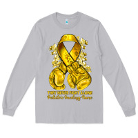 Moon Dust they never fight alone yellow ribbon with boxing g Long Sleeve Tee - NancyCooperArtShop
