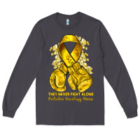 Smoke they never fight alone yellow ribbon with boxing g Long Sleeve Tee - NancyCooperArtShop