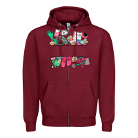 Burgundy custom name nurse Zipper Hoodie - NancyCooperArtShop