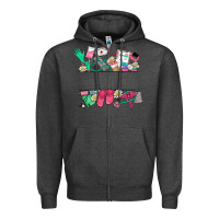 Charcoal Heather custom name nurse Zipper Hoodie - NancyCooperArtShop