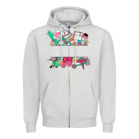 Dove Grey custom name nurse Zipper Hoodie - NancyCooperArtShop