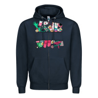 Navy custom name nurse Zipper Hoodie - NancyCooperArtShop