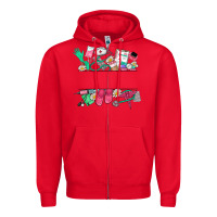 Red custom name nurse Zipper Hoodie - NancyCooperArtShop