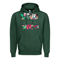 Sports Green custom name nurse Zipper Hoodie - NancyCooperArtShop