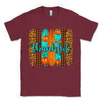 Burgundy thankful brushstrokes Classic Tee - AdoDesignShop