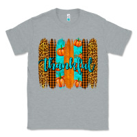 Heather Grey thankful brushstrokes Classic Tee - AdoDesignShop