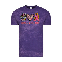 Cloud Purple peace love cure Vintage Tee - JahusDesignShop