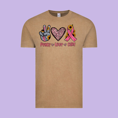 Peace Love Cure Vintage Tee Designed By Jahusdesignshop
