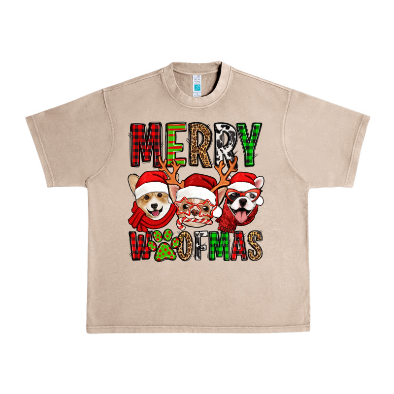 Merry Woofmas Dogs Urban Heavy Tee by Jasminsmagicworld | Teevron