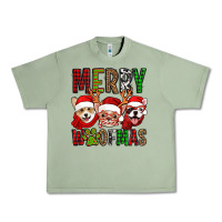 Oil Green merry woofmas dogs Urban Heavy Tee - Jasminsmagicworld