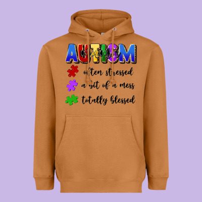 I'm A Hot Mess Always Stressed And Proudly Autism Heavyweight Hoodie Designed By Artiststas