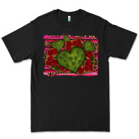 Black Valentine Cactus Heart with Roses Premium Tee - RanaPortraitStore