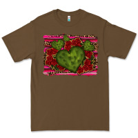 Cacao Valentine Cactus Heart with Roses Premium Tee - RanaPortraitStore
