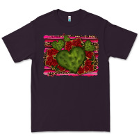Plum Valentine Cactus Heart with Roses Premium Tee - RanaPortraitStore