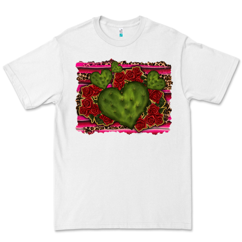 Valentine Cactus Heart With Roses Premium Tee by RanaPortraitStore | Teevron