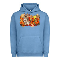 Pigment Pebble Blue chinese new year 2023 rabbit year Urban Hoodie - CowGirlArtShop