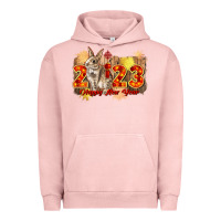 Pigment Salmon chinese new year 2023 rabbit year Urban Hoodie - CowGirlArtShop