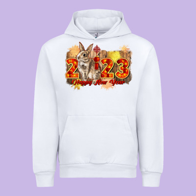 Chinese New Year 2023 Rabbit Year Urban Hoodie Designed By Cowgirlartshop
