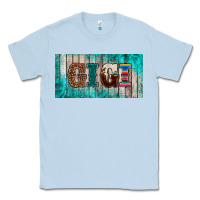 Dusty Blue western turquoise gigi license plate Classic Tee - BarkalooDesign