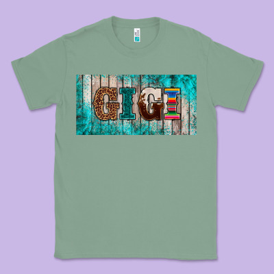 Western Turquoise Gigi License Plate Classic Tee Designed By Barkaloodesign