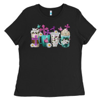 Black blessed coffee cups Ladies Tee - texasbilliewilder