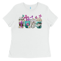 White blessed coffee cups Ladies Tee - texasbilliewilder
