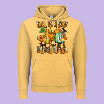 Fall Is Proof That Change Is Beautiful Vintage Hoodie Designed By Ranaportraitstore