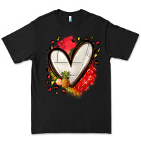 Black fruits and volleyball heart Premium Tee - Zillion Design Studio