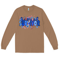 I Am A Survivor Colon Cancer Blue Ribbon Long Sleeve Tee | Teevron