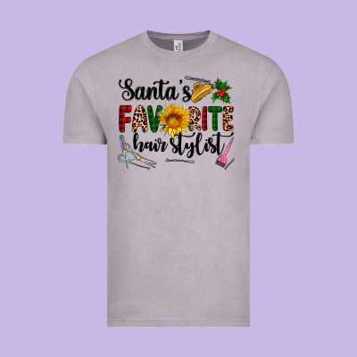 Santa's Favorite  Hair Stylist Vintage Tee Designed By Adodesignshop