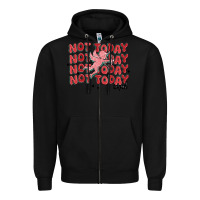 Black not today cupid Zipper Hoodie - MaliasSmallBusiness