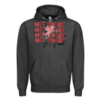 Charcoal Heather not today cupid Zipper Hoodie - MaliasSmallBusiness