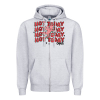 Heather Grey not today cupid Zipper Hoodie - MaliasSmallBusiness
