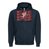 Navy not today cupid Zipper Hoodie - MaliasSmallBusiness