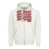 Oatmeal Heather not today cupid Zipper Hoodie - MaliasSmallBusiness