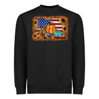 Black american flag fall backgraund Heavyweight Sweatshirt - JahusDesignShop